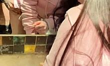 we were so horny we fucked in the bathroom right away