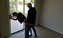 strangers' house becomes their playground for public doggystyle. neighbors might watch!