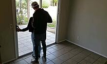 strangers' house becomes their playground for public doggystyle. neighbors might watch!