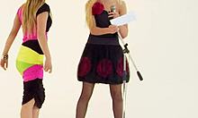 Stockinged Babe Wrestling And Pussylicking With Lezzie Friend 😈