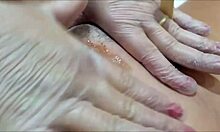 Hairy Latina blonde exposes big ass naked outdoors