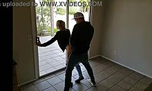 strangers' house becomes their playground for public doggystyle. neighbors might watch!