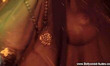 sexy and sensual indian babe dances alone.