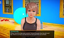 Playing a fun homemade game with my new family members