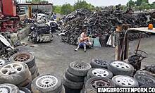 i'm the hot fit teen getting my booty fucked hard in junk junction. loving that anal action