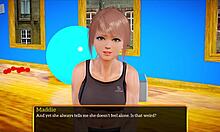 Playing a fun homemade game with my new family members