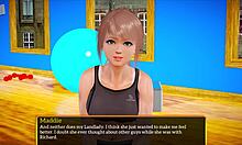 Playing a fun homemade game with my new family members