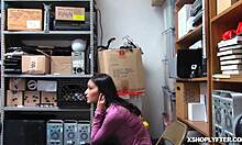 emily willis gets her shaved pussy fucked spread eagle by the lp officer