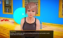 Playing a fun homemade game with my new family members