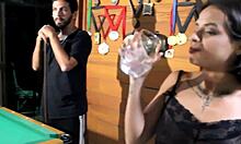 hey, watch this petite 18+ babe get her narrow ass creampied while her cuckold boyfriend looks on