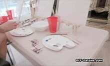 sexy painters jumping on nude models hard cock