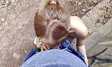 Public Blowjob from Stunning Babe in Tight Dress 😍