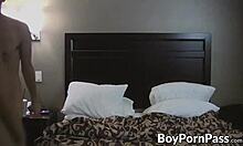 Gay 18yo Krys Perez receives anal after blowjob, cumshot on big cock