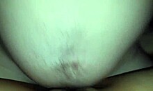 Busty brunette rides her mans dick