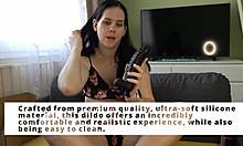 Beauty anna unboxes a black dildo from funzze toy store