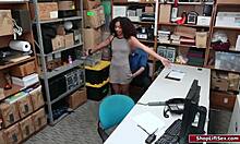 Does the officer fuck the thief employee?