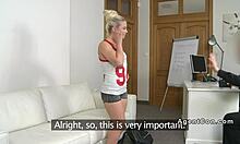 Fake cop gets intimate with petite blonde in homemade video