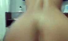 Hot babe with big tits keeps going for more milk