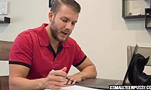 little redhead teen craves her stepbrother's cock intensely, eyeing his dick