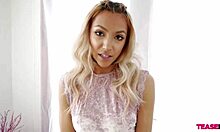 Teen gives unbearable POV blowjob to monster cock with intense sucking