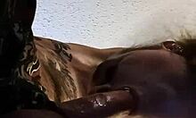 milf amateur gives deepthroat blowjob in close-up view