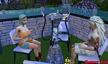 Madara helps friend by fucking her ass hard at the pool!