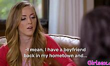 hot lesbian recruiters karla kush, emma hix, whitney wright excel at seducing coeds