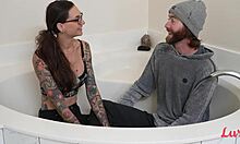 Rocky and Tyler have sensual sex in the bath