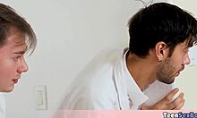 cute skinny stepsis in a group study session where anything goes