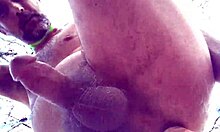 gay gringo in public forest with dildo and mistress