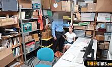 I caught the teen thief stripping and punished her with a hard fuck