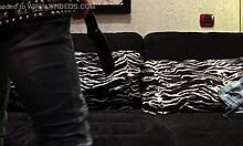 Horny brunette masturbates solo 😏