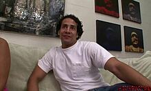 Teen girl Annika Adams experiences her first casting couch sex on the sofa