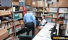 I caught the teen thief stripping and punished her with a hard fuck