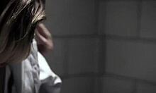 omg, cute babe gets facial in prison cage 😱