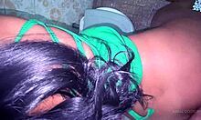 rapid creampie in bathroom with wife