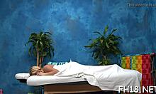 massage turns wild with a cheerful ending for horny couple. wet tight pussy gets pounded doggystyle in hardcore action.