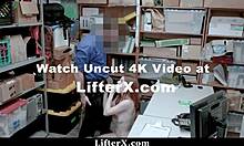 suspect caught stealing clothes from the store gets punished by officer's intense fucking