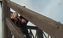 I fuked that blode bitch outdor, her shaved pusy so tite and hairless