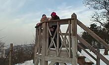 I fuked that blode bitch outdor, her shaved pusy so tite and hairless