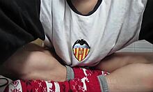 That skinny teen is masturbating on the bathroom floor