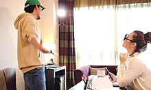 latino helps secretary with a favor, gets her big ass in exchange for his nationality