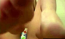 Blonde Babe Teases Feet While Fingering Tight Pussy