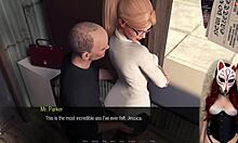 Nasty Old Dude Touches Jessica Oneil's Big Tits