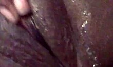 Horny teen intensely fingers her wet pussy for creampie