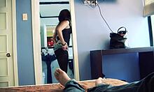 Latina Amateur in Bathroom and Bed Scene with Husband