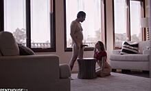 Laney Grey offers tight pussy to step daddy.