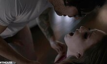 Laney Grey offers tight pussy to step daddy.