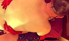 granny claus gets christmas lick and fuck in lingerie 😘