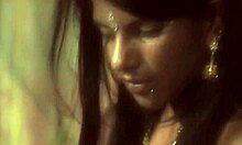 Sensual artistic Indian woman performs solo